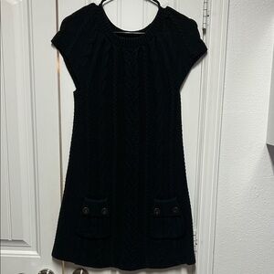 Stylish Black Sweater Dress